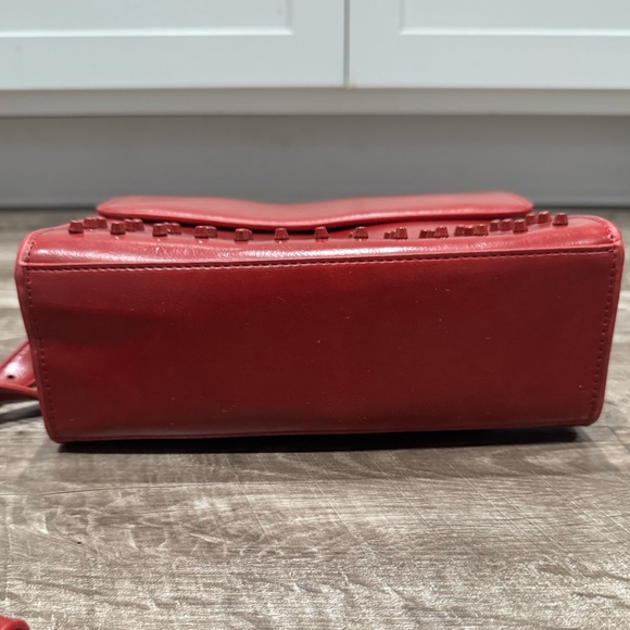 Authentic Korean Kwani Red Micro Studs Tote Crossbody Bag - Picture 6 of 6